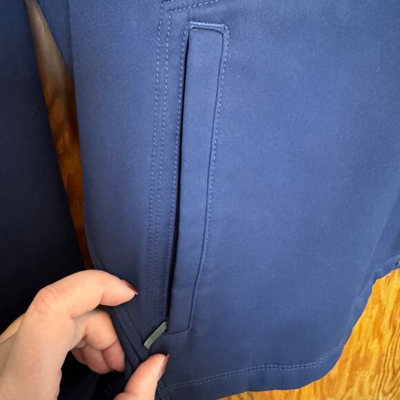 Nike Softshell Fleece Lined Navy Full Zip Jacket XL - Picture 4 of 14